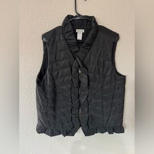Women’s Black Ruffle Vest Size Large